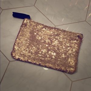 Ipsy Gold Sequin Cosmetics Bag
